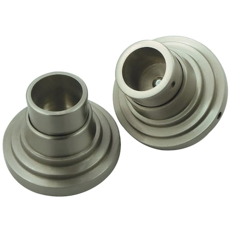 Kingston Brass SRP2718 Edenscape Brass Shower Rod Base, Brushed Nickel SRP2718